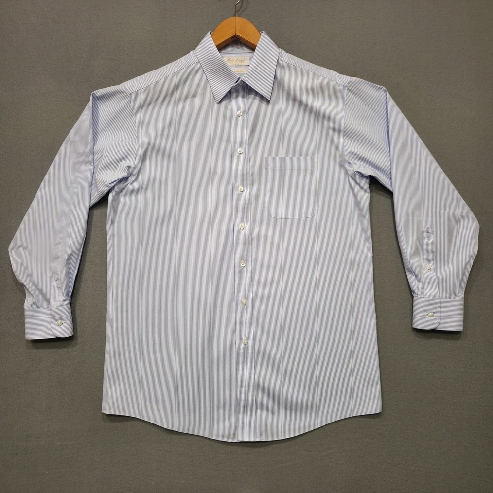 Roundtree & Yorke Men's Full Fit Advanced Gen Non-Iron Dress Shirt Sz 15.5-33